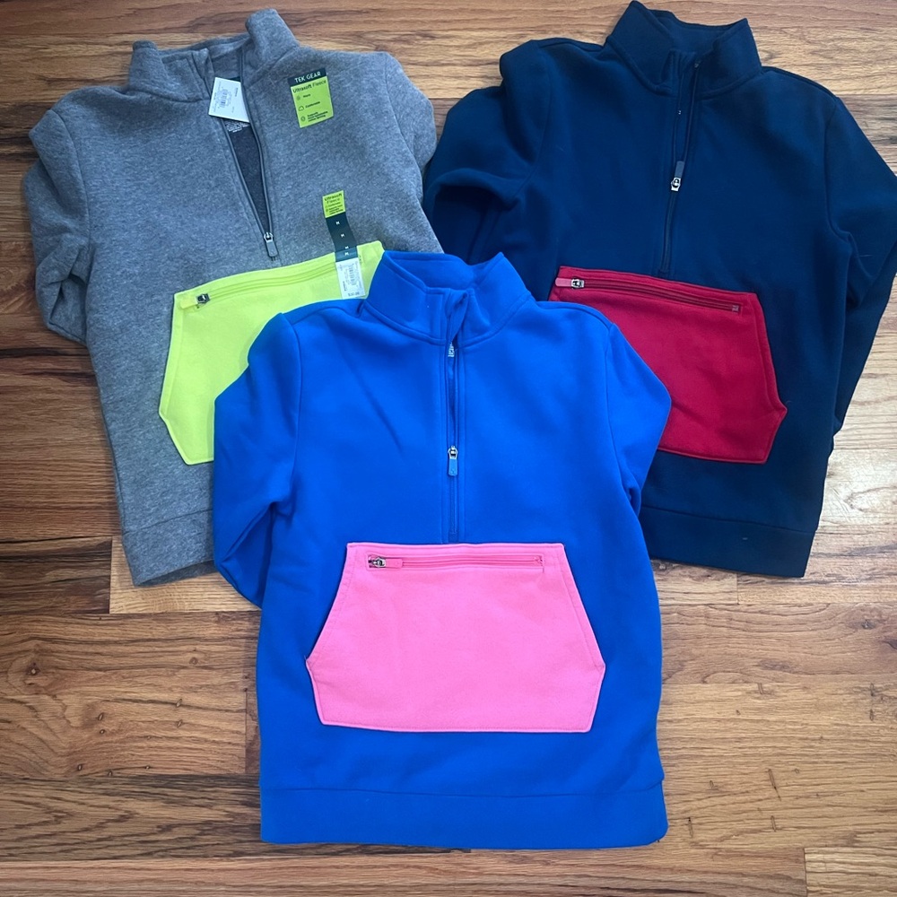 3 Tek Gear boys half zip sweatshirt (Size Medium)